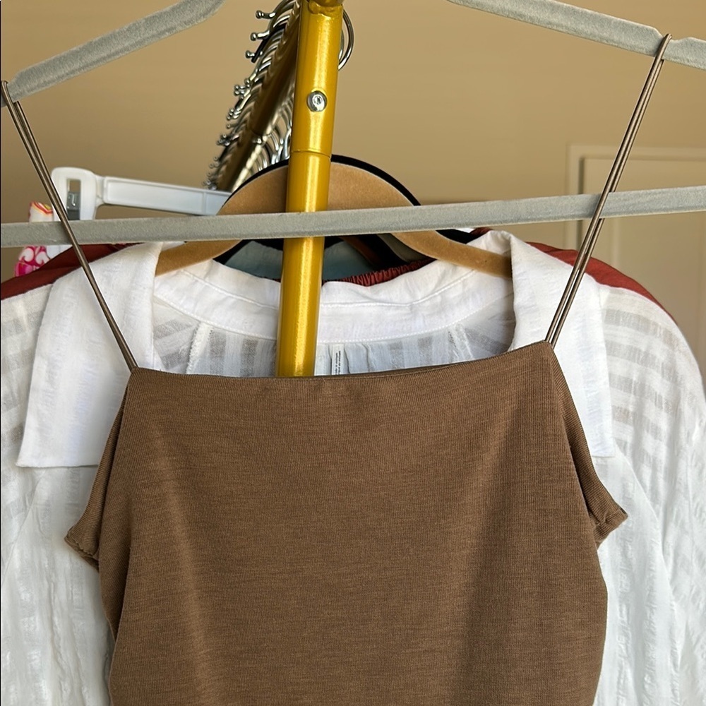 Elegant Tan Mini Dress - Picture 2 of 4